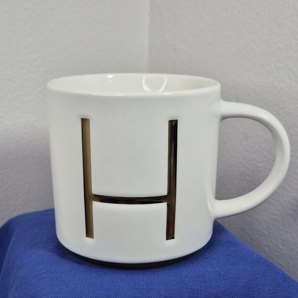 Williams-Sonoma Monogram Coffee Mug Letter 'H' 14 oz NWOT